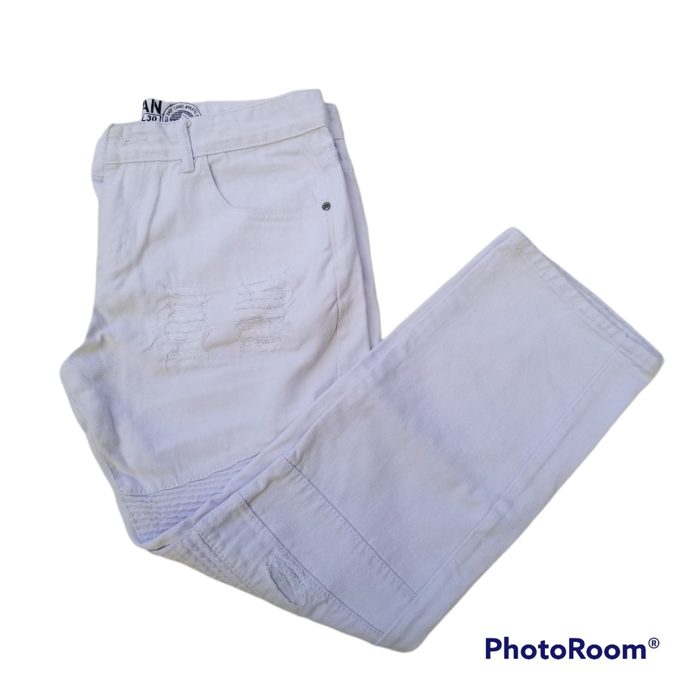 Men's White Jeans from Partisan Jeans Size 34W 30L